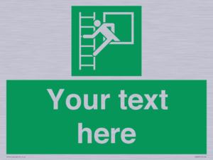 Custom Emergency Escape Ladder Sign